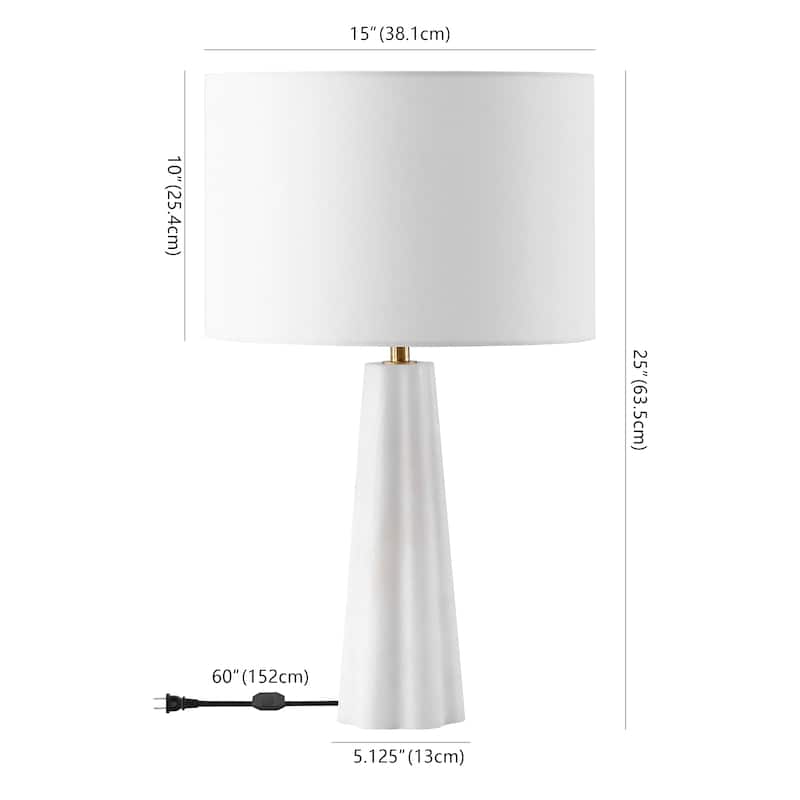 SAFAVIEH Couture Ophelie Alabaster Table Lamp - 15"W x 15"D x 25"H