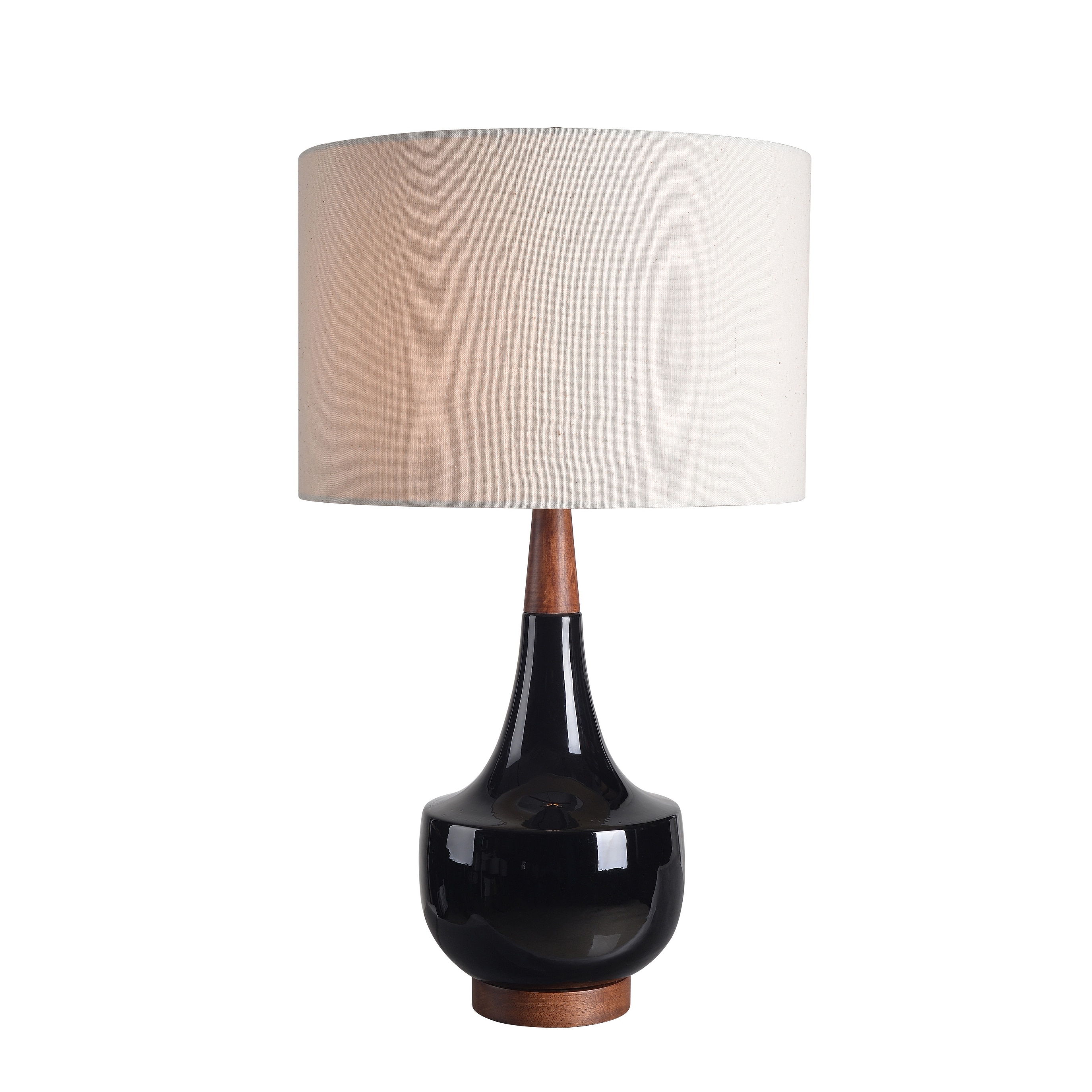 black ceramic table lamp