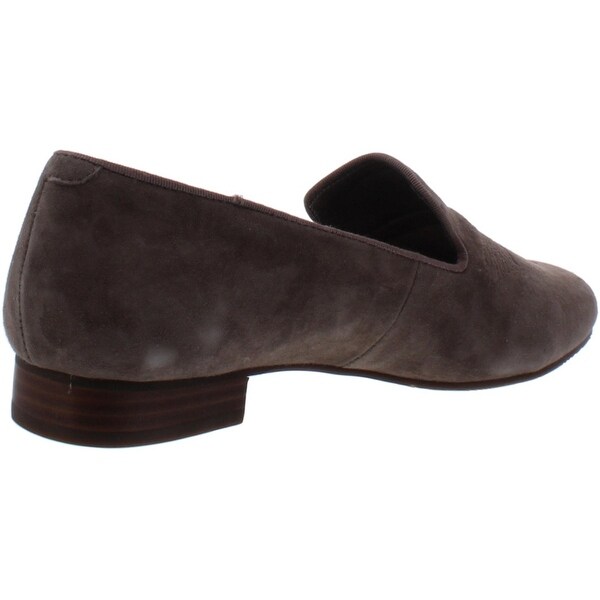 suede smoking loafers