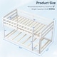 preview thumbnail 7 of 38, Costway Twin over Twin Low Bunk Bed with Guardrails Integrated Ladder