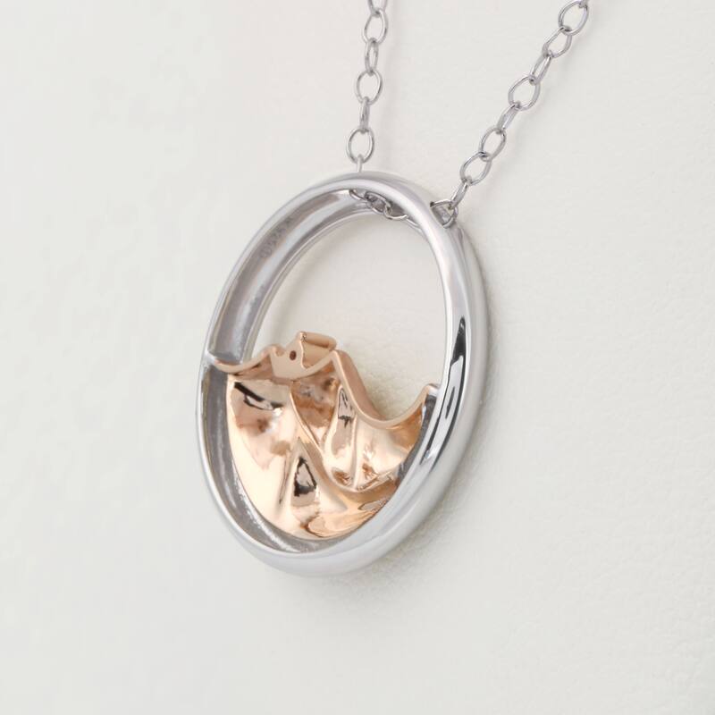 1/20ct Diamond Four Elements of Nature-Earth Pendant Necklace in Silver for Women