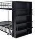 preview thumbnail 9 of 10, Metal Twin Size Metal Loft Bed Bunk Bed with Drawers,big bookshelf