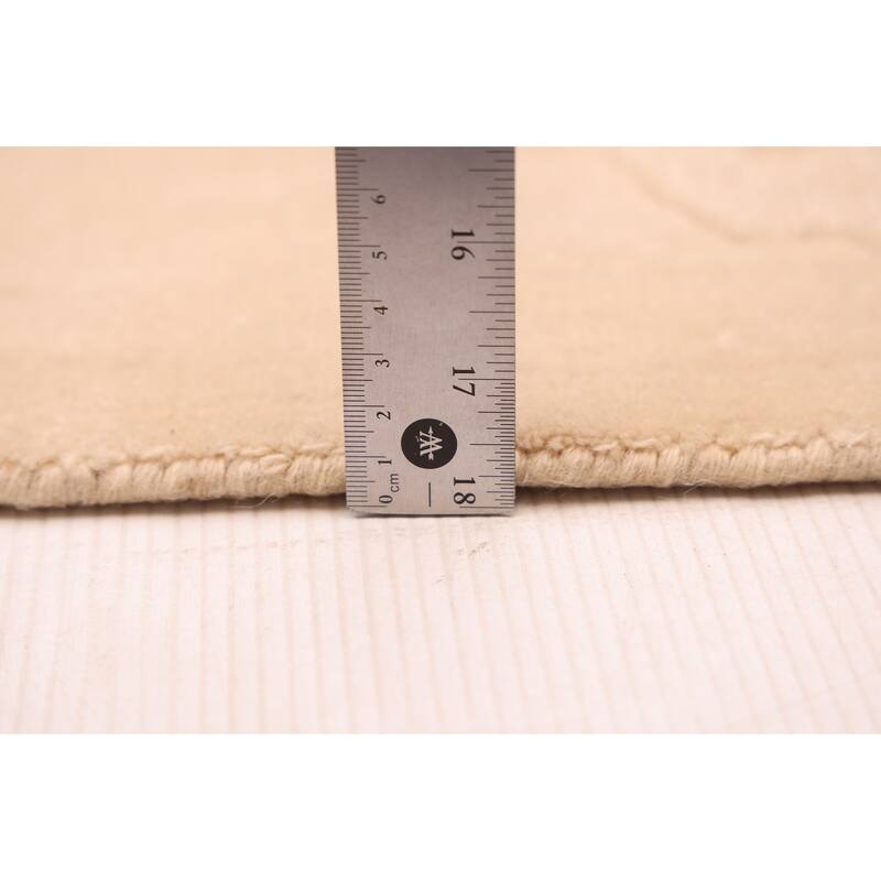 ECARPETGALLERY Hand Loomed Kashkuli Gabbeh Ivory Wool Rug - 9'10 x 13'1