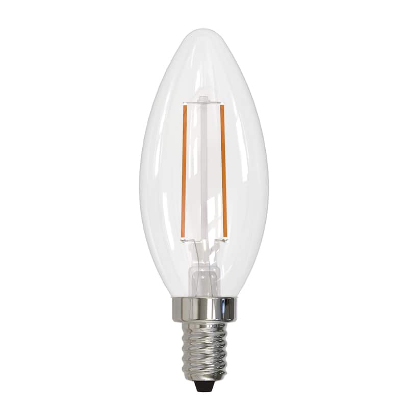 Bulbrite Pack of (8) 4 Watt Dimmable Clear Filament B11 Candelabra (E12) LED Bulb