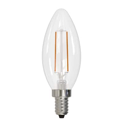 Bulbrite Pack of (8) 4 Watt Dimmable Clear Filament B11 Candelabra (E12) LED Bulb
