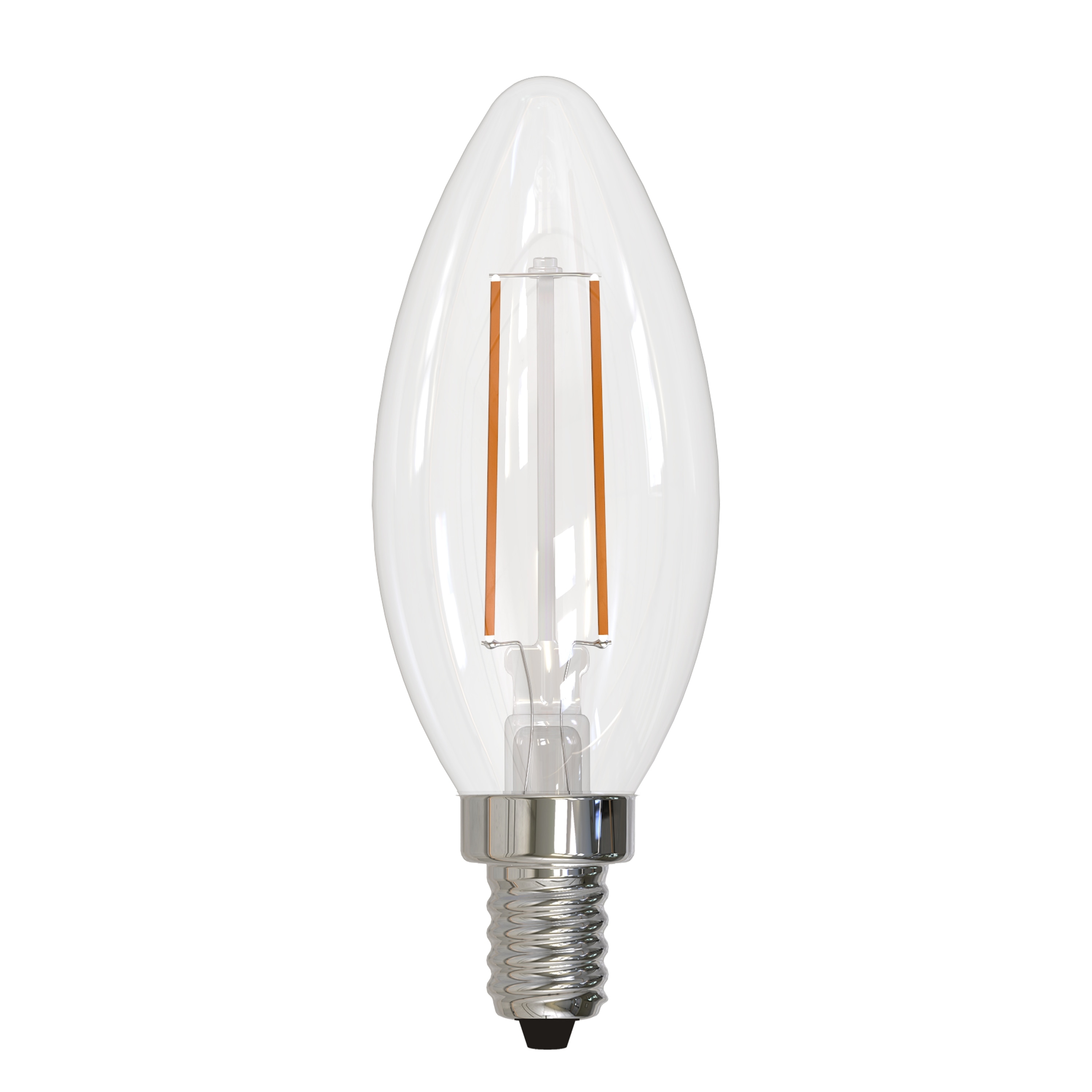 Bulbrite Pack of (8) 4 Watt Dimmable Clear Filament B11 Candelabra (E12) LED Bulb