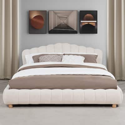 Best Master Furniture Tranquil Retreat Velvet Upholstered Platform Bed