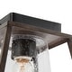 preview thumbnail 8 of 7, LALUZ Modern Farmhouse 1-Light Glass Flush Mount Ceiling Light - L 8"x W 8"x H 11.5"
