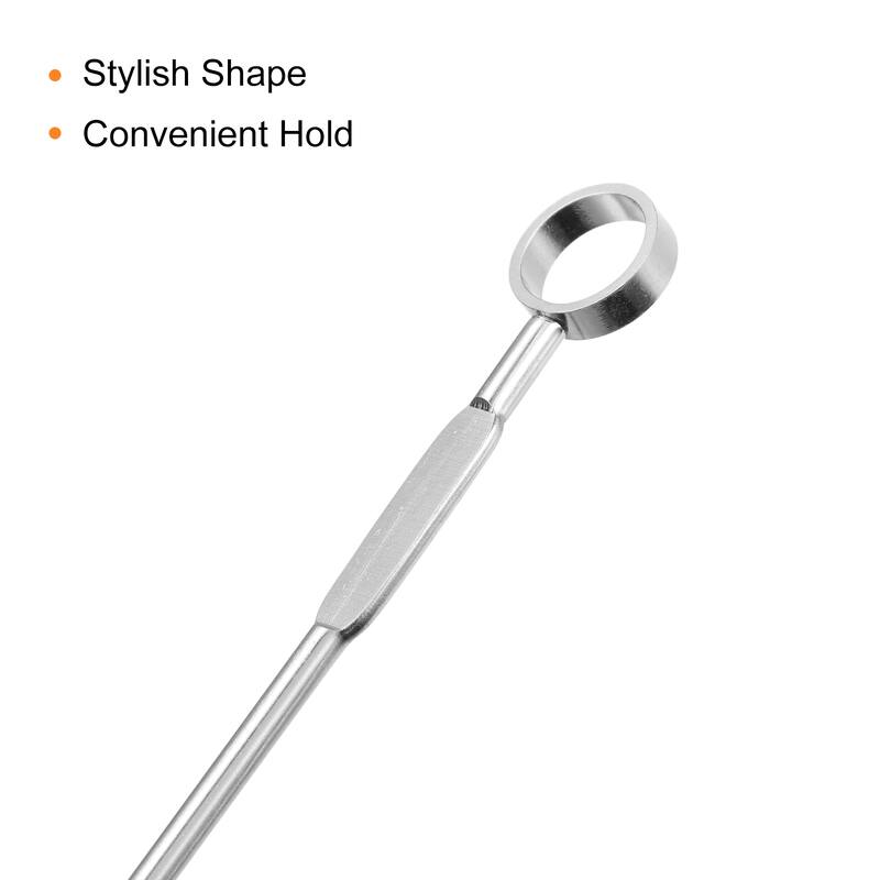 4.3" Metal Cocktail Toothpicks Round Ring Drink Picks Cocktail Skewers - Silver