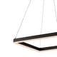 preview thumbnail 18 of 19, Nero Square Contemporary Modern Metal Integrated LED Chandelier, Black by JONATHAN Y