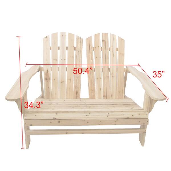 PATIO FESTIVAL Wooden Adirondack Loveseat Bed Bath & Beyond 19757260