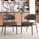 preview thumbnail 18 of 17, Modern Dining Chair 2 Piece Set Ergonomic Foam-Padded Chairs with Curved Backrest - 18.5"Wx18.5"Dx29.13"H