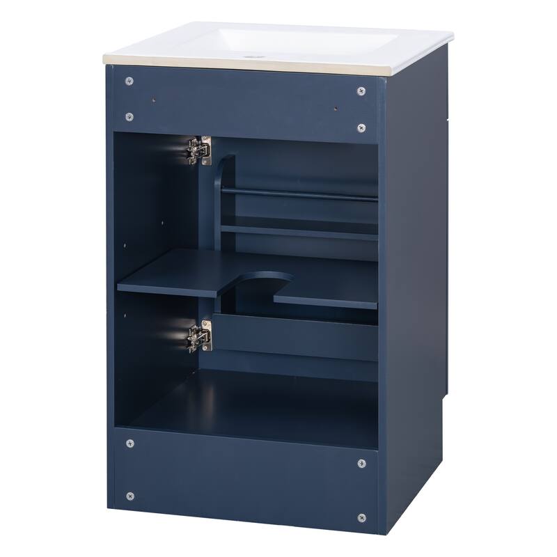 Christopher Knight Home - Ethan 20" Bathroom Wooden Vanity with Sink and Storage Cabinet