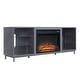 preview thumbnail 15 of 38, Brighton 60 In. Fireplace Storage Media Console Cabinet