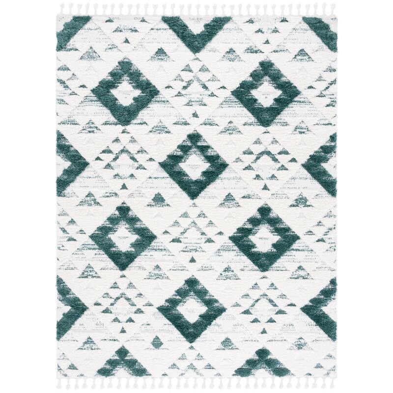 SAFAVIEH Moroccan Tassel Shag Kobi 2-inch Thick Rug