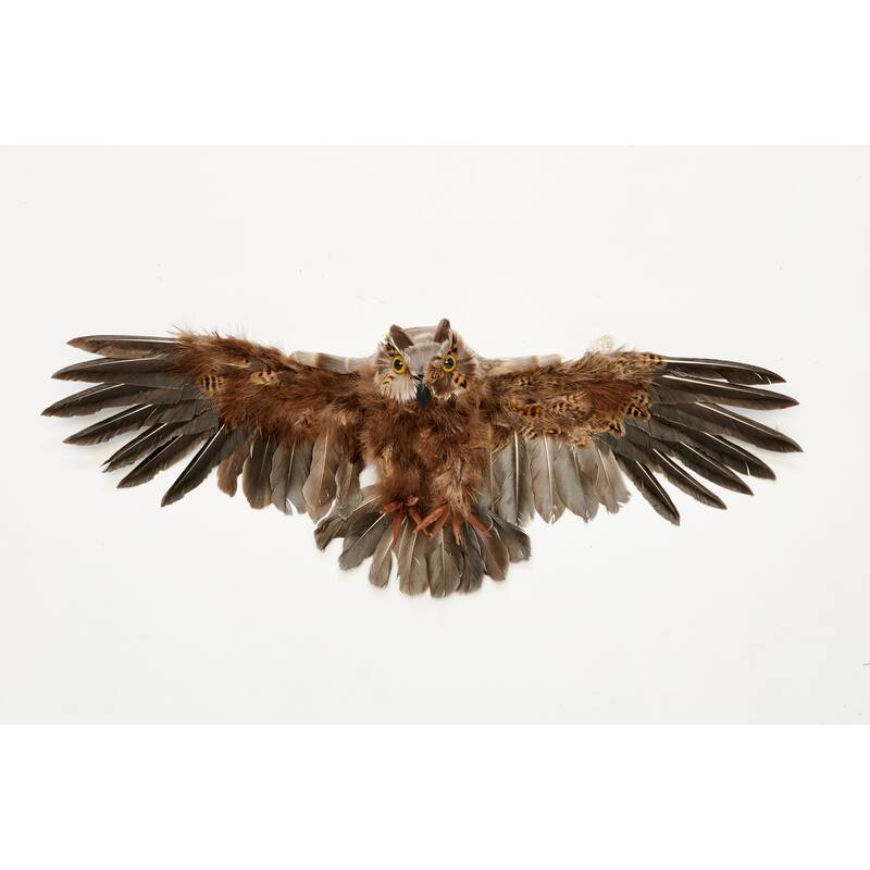 28" Flying Feathered Artificial Owl