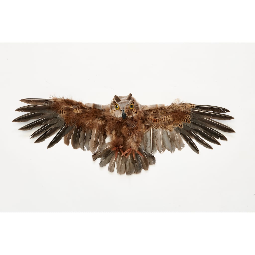 28" Flying Feathered Artificial Owl