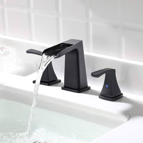 BATHLET 2 Handle Waterfall Bathroom Sink Faucet with Pop Up