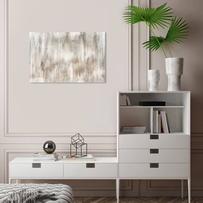 Wynwood Studio Canvas Abstract Luna Llena White and Modern & Contemporary Wall Art Canvas Print - 16 x 24