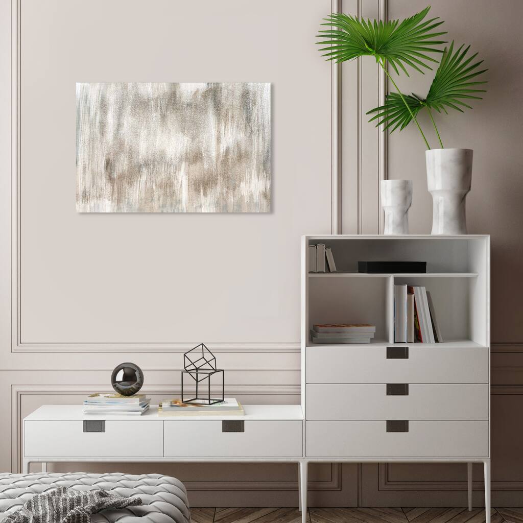 Wynwood Studio Canvas Abstract Luna Llena White and Modern & Contemporary Wall Art Canvas Print