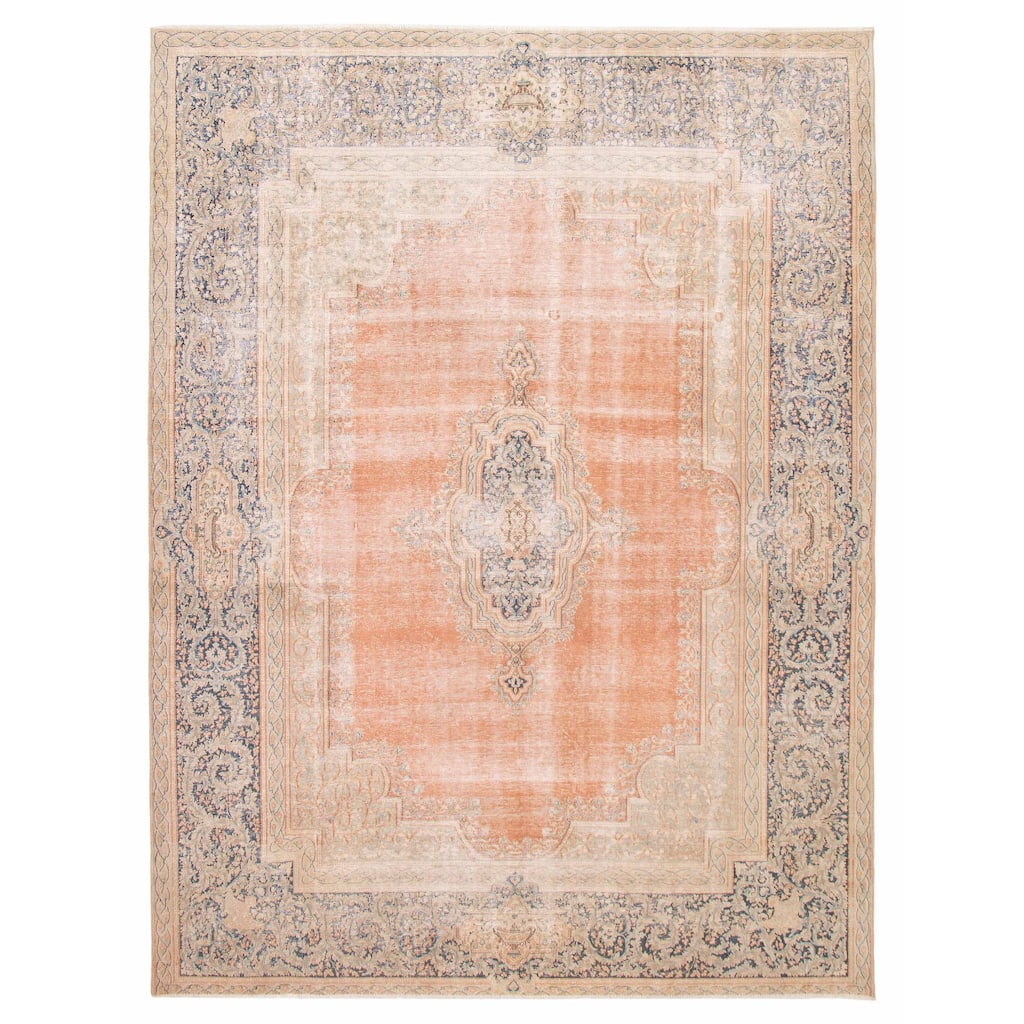 ECARPETGALLERY Hand-knotted Antalya Vintage Copper Wool Rug - 9'8 x 12'10