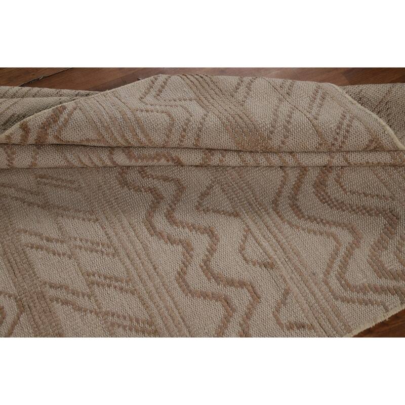 Moroccan Area Rug Hand-Knotted Oriental Wool Carpet - 4'10" x 7'9"