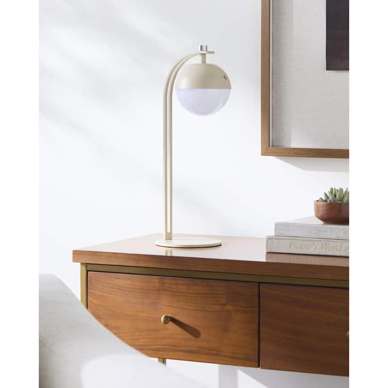 Livabliss Yuelin Traditional Accent Table Lamp - 17"H x 6"W x 6"D - Cream