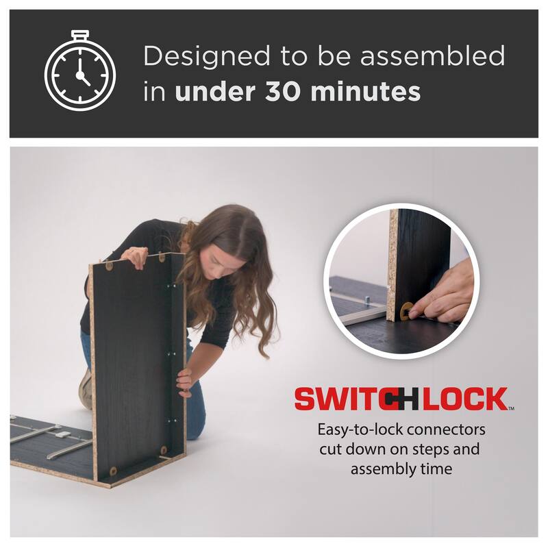 Ameriwood Home BrEZ Build Pearce Nightstand with Drawer