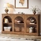 preview thumbnail 21 of 43, 63-Inch Farmhouse Console Table with 3 Tier Storage Light Walnut