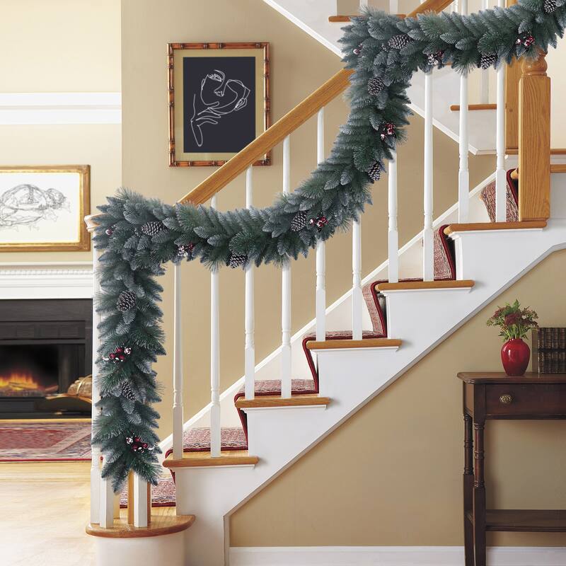 Puleo International 9' Sterling Pine Artificial Garland - 9'