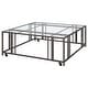 preview thumbnail 19 of 24, Adri Rectangular Glass Top Metal Frame Coffee Table