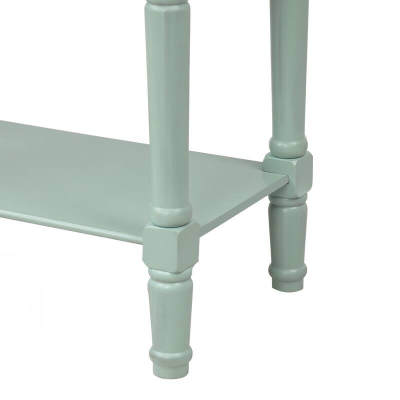 Narrow Console Table, Slim Sofa Table with Three Storage Drawers and Bottom Shelf