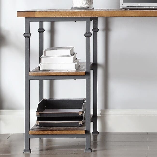 Myra Industrial Rustic 3-piece Desk Bookcase Set by iNSPIRE Q Classic