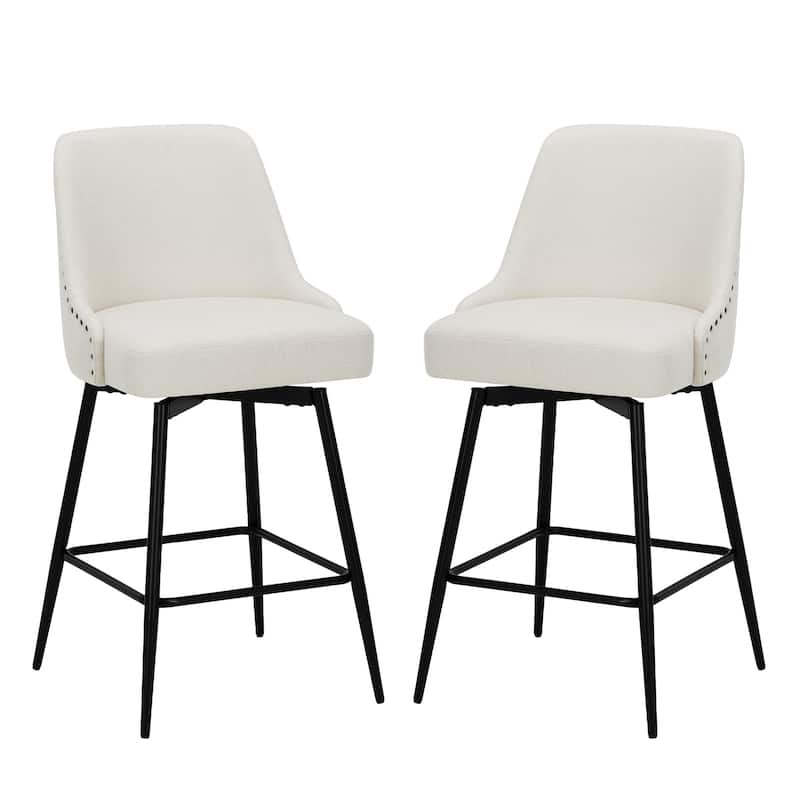 RENEWLINE Adjustable Height Swivel Bar Stools with Footrest for 34-40 Inch Counters, Ultra Plush Seat