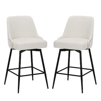 RENEWLINE Adjustable Height Swivel Bar Stools with Footrest for 34-40 Inch Counters, Ultra Plush Seat