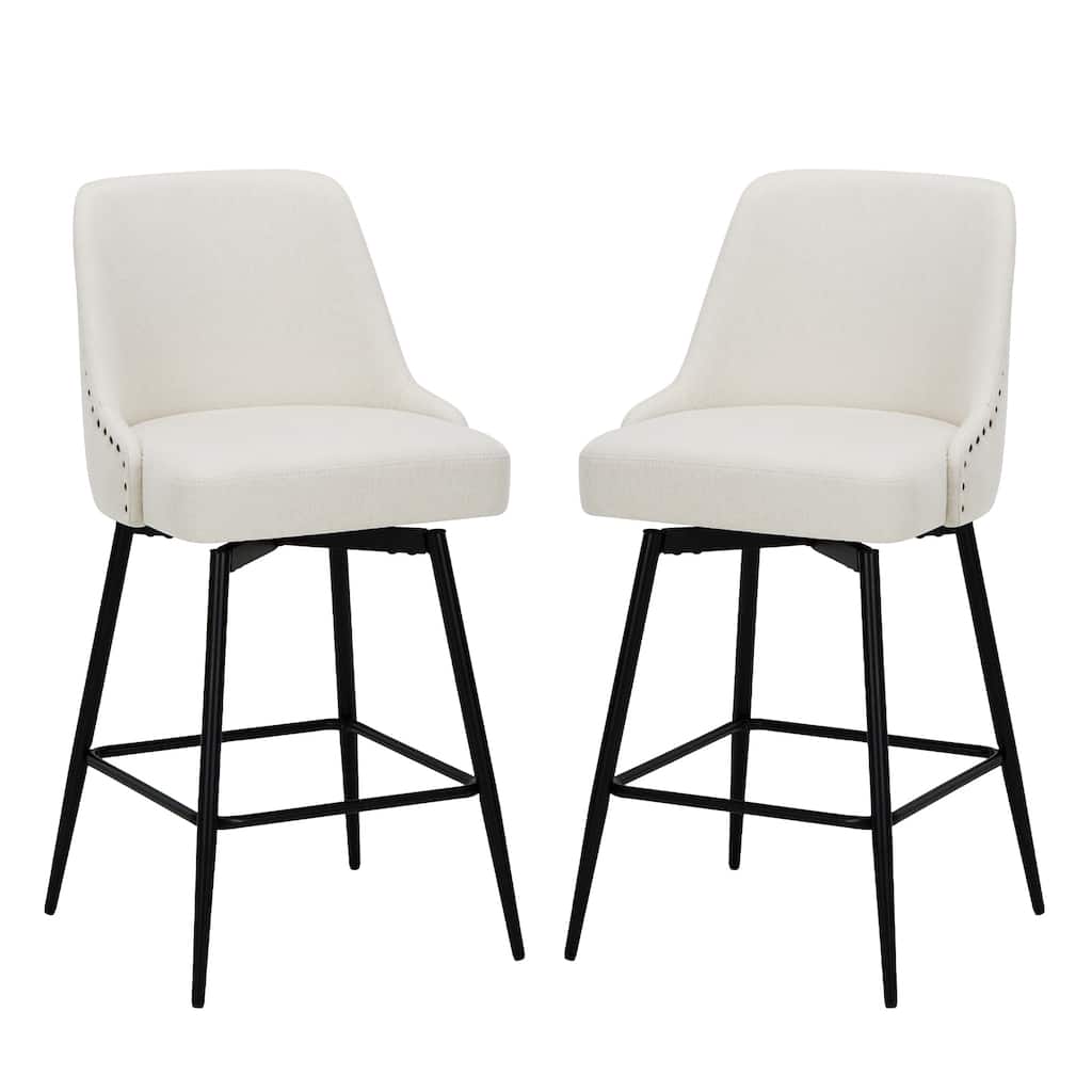 RENEWLINE Adjustable Height Swivel Bar Stools with Footrest for 34-40 Inch Counters, Ultra Plush Seat