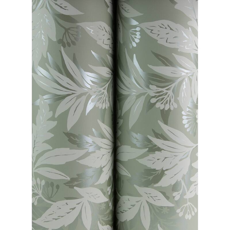 A-Street Prints Anita Sage Woodland Floral Wallpaper