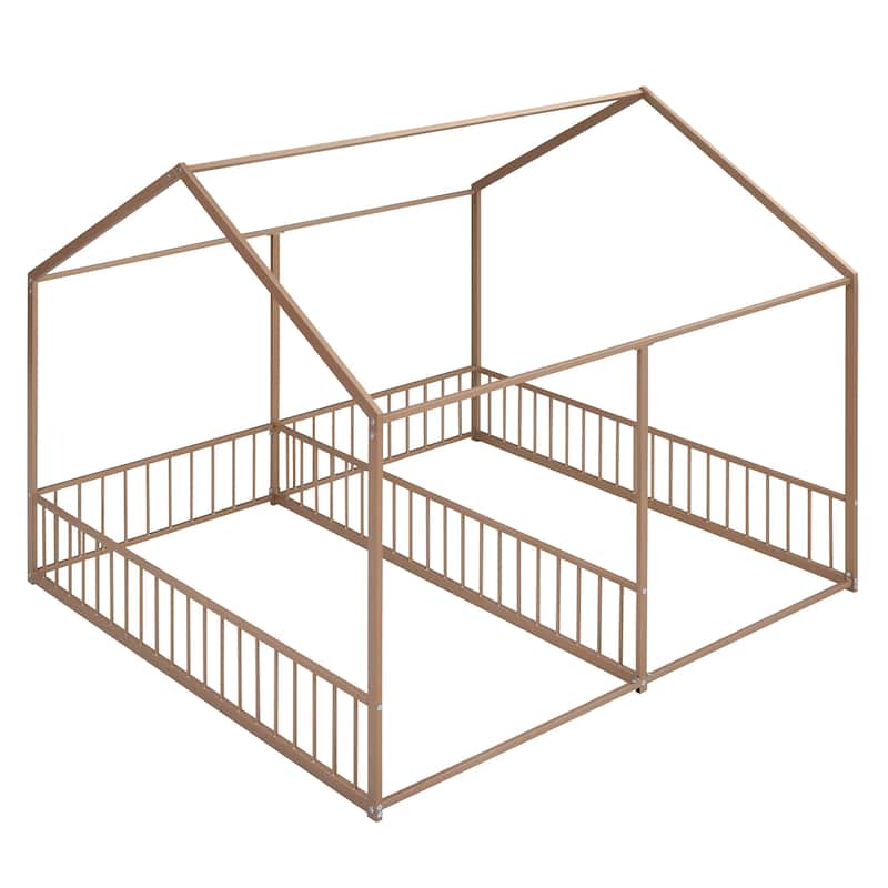 Metal Twin Size House Platform Beds
