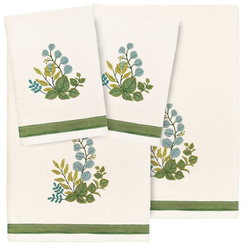 Authentic Hotel and Spa Turkish Cotton Botanica 4 PC Towel Set - Beige