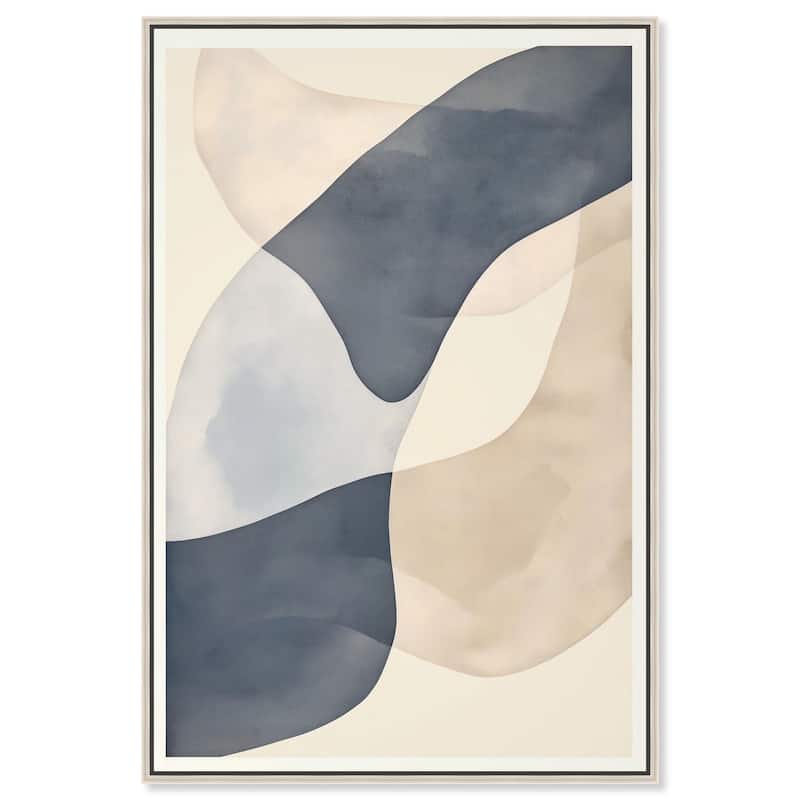 Ovals Canvas by Art Remedy - 36" x 54" - Silver