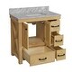 preview thumbnail 9 of 11, KitchenBathCollection Tuscany 36" Bathroom Vanity with Carrara Marble Top