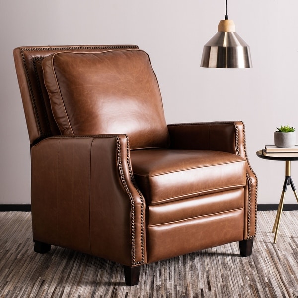 Safavieh Couture Buddy Velvet Nailhead Trim Recliner'. Opens flyout.