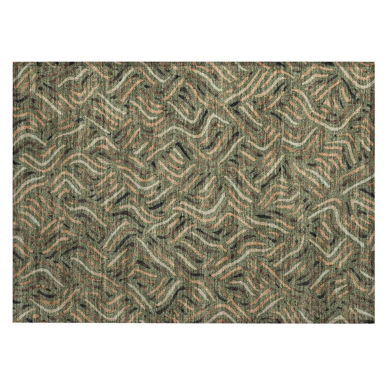Machine Washable Indoor/ Outdoor Modern Jamie Chantille Rug
