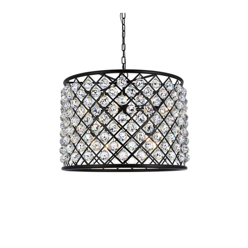 Royce Edge 8-Light Matte Black Chandelier