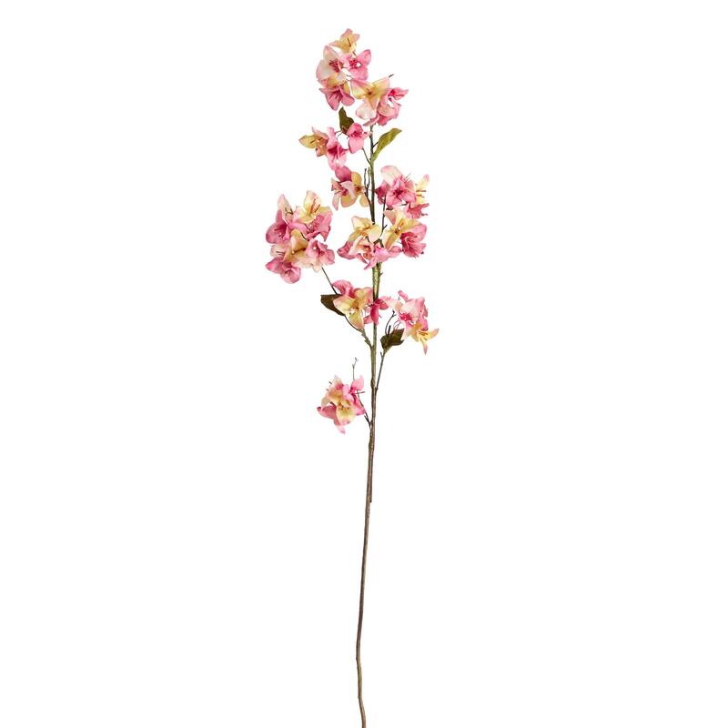 Bougainvillea Floral Stem Sprays - 47" - Pink and Yellow - Set of 3