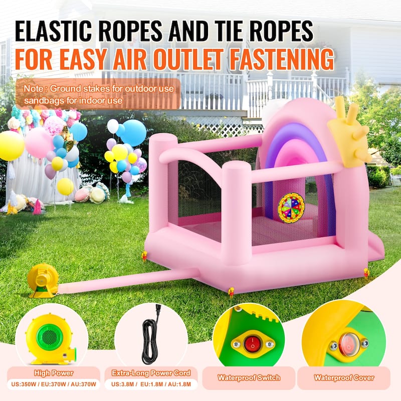 Inflatable Bounce House Family Backyard Bouncy Castle, for Kid Ages