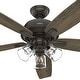preview thumbnail 7 of 11, Hunter 60" Dondra Ceiling Fan with LED Light Kit and Pull Chain, Formal, Transitional