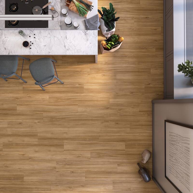 SAFAVIEH Parquet Flooring Natura Select Teos High-Density Engineered Wood Planks - Honey/Brown (8-pcs) - 191X1200mm