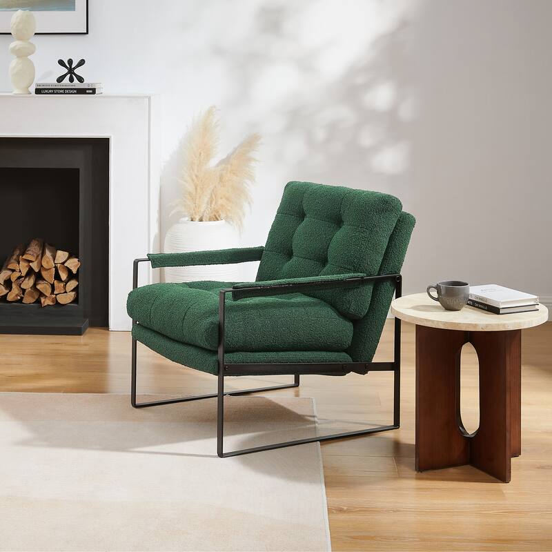 Art Leon Mid-Century Modern Tufted Accent Chair