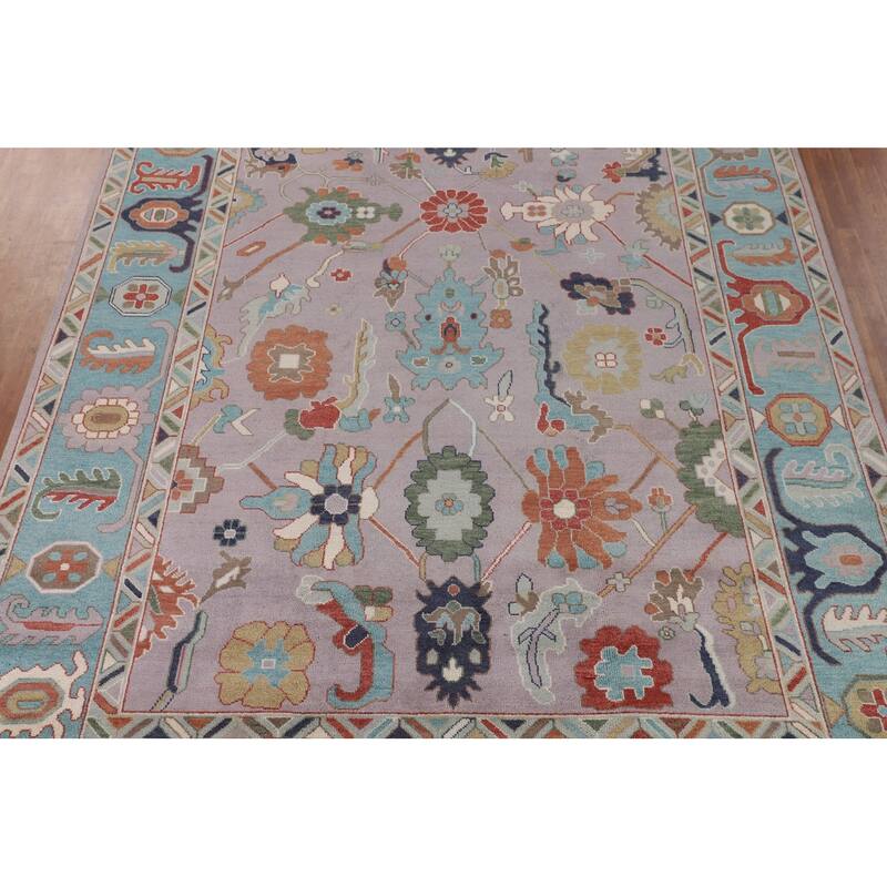 Floral Oushak Oriental Large Area Rug Handmade Wool Carpet - 10'2" x 13'8"